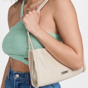 Staud Gia Shoulder Bag Cream Leather